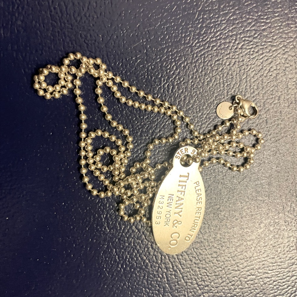 Tiffany and Company dog tag necklace